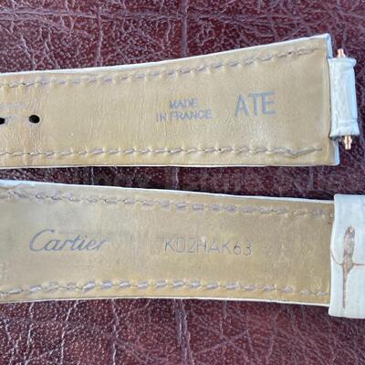 Two Cartier leather watch bands