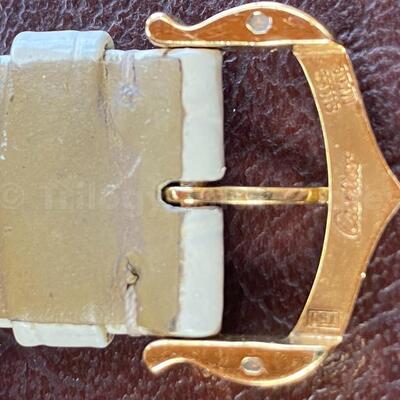 Two Cartier leather watch bands