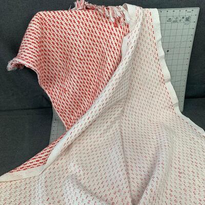#294 Darling Red/White Throw Blanket