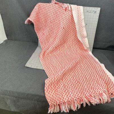 #294 Darling Red/White Throw Blanket