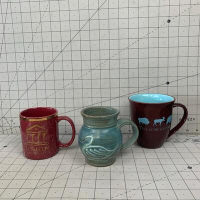 #298 Three Coffee Mugs