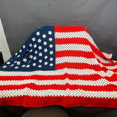 #9 American Flag Crocheted Blanket