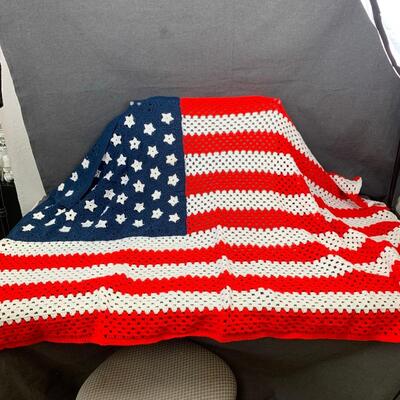 #9 American Flag Crocheted Blanket