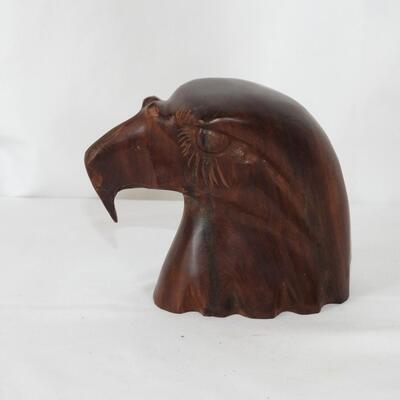 Carved Walnut  Eagles Head