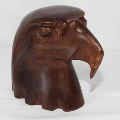 Carved Walnut  Eagles Head