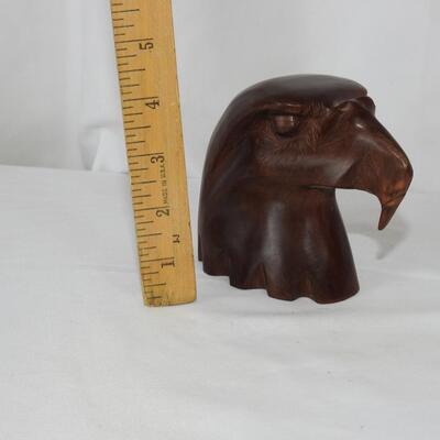Carved Walnut  Eagles Head
