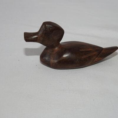 Miniature Carved Wood Duck