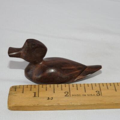 Miniature Carved Wood Duck
