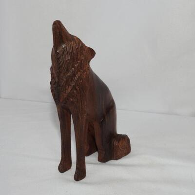 Carved Wood Coyote