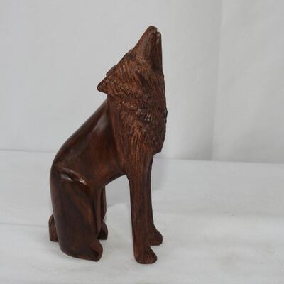 Carved Wood Coyote