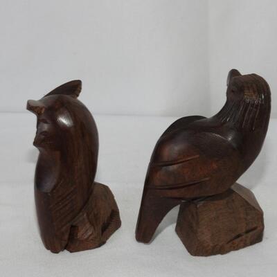Wood Carvings Eagle and Owl