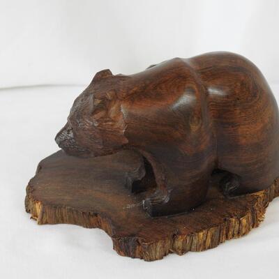 Miniature Carved Grizzly Bears