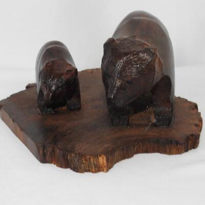 Miniature Carved Grizzly Bears