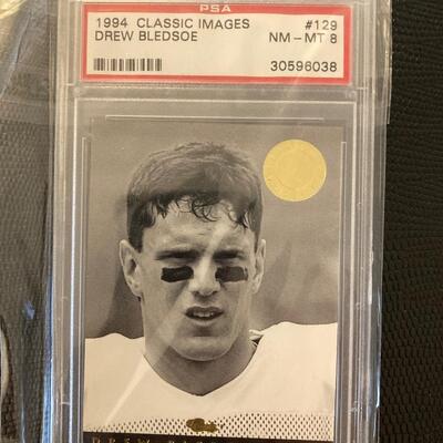 1994 classic images Drew Bledsoe PSA Graded #129 NM -MT 8
