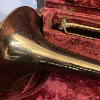 Vintage Lafayette Couesnon Paris Trombone with Case & Mouthpiece Made in France