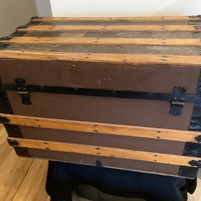 Antique Restored Steamer Trunk 28â€w x 16.5â€d x 19â€h