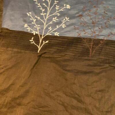 Queen size comforter brown and steel blue Sonoma