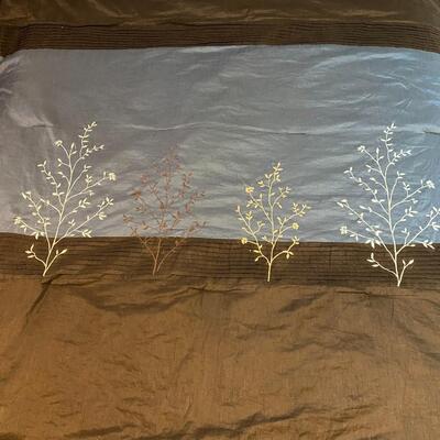 Queen size comforter brown and steel blue Sonoma