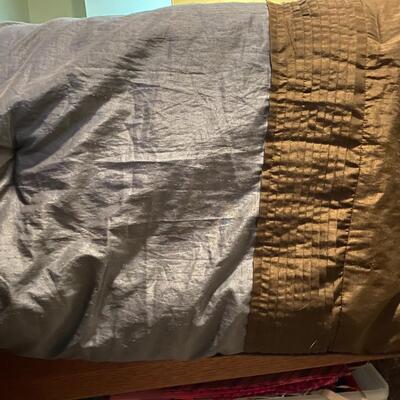 Queen size comforter brown and steel blue Sonoma