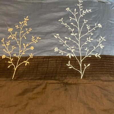 Queen size comforter brown and steel blue Sonoma
