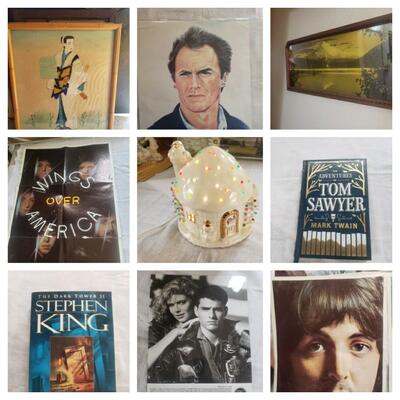 Vintage collectable books posters art records and more