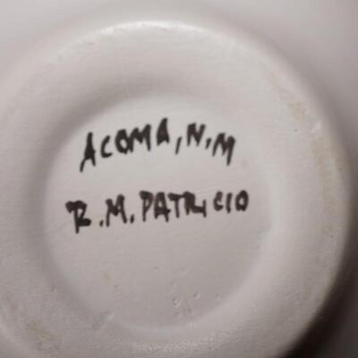 SIGNED ACOMA POTTERY CONTEMPORARY Robet Patrico recognized Acoma artist