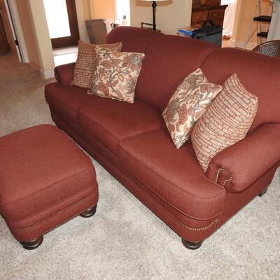 Flex steel Couch and Ottoman