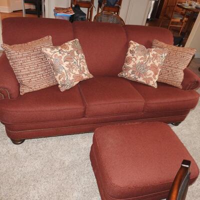 Flex steel Couch and Ottoman