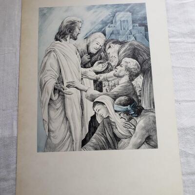 Litho poster board Bible large
