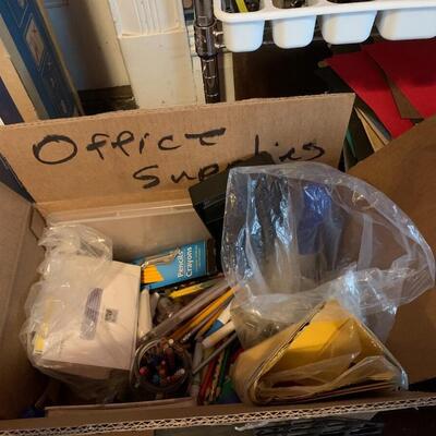 Office Supplies and chrome shelves