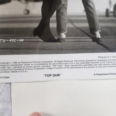 Top Gun movie publicity photos Kelly mcgillis and Tom Cruise