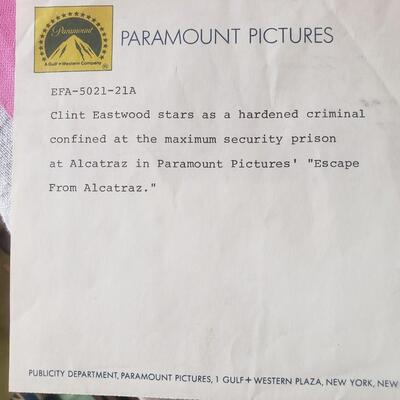 Clint Eastwood publicity photos Paramount pictures movie Alcatraz
