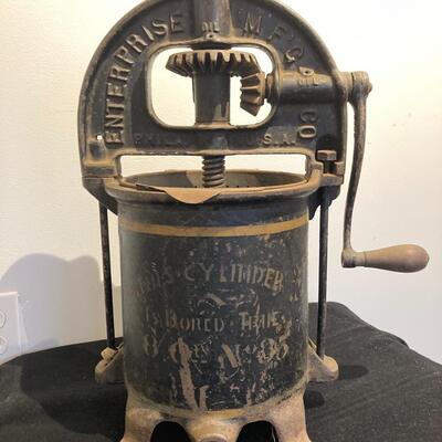 Antique 20â€h Enterprise Mfg. Co. Sausage Stuffer No. 2092