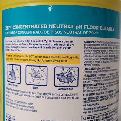 Lot 20: Full Bottle of ZEP Neutral PH Floor Cleaner