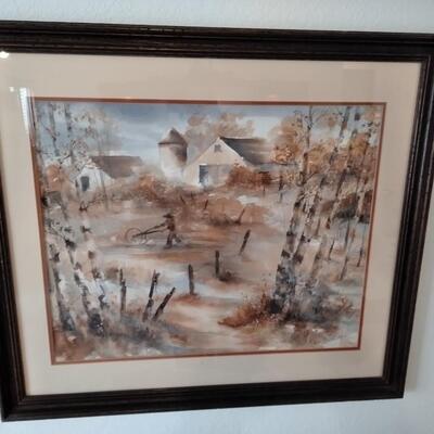 LOT 12 TWO FRAMED WATERCOLOR PAINTINGS