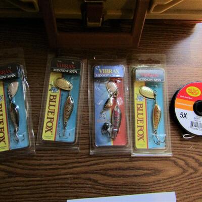 LOT 37 DOUBLE SIDED PLANO ORGANIZER AND FISHING LURES