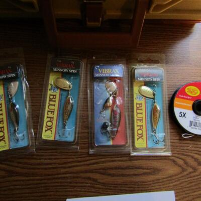 LOT 37 DOUBLE SIDED PLANO ORGANIZER AND FISHING LURES