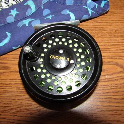 LOT 47 CORTLAND CROWN II FLY REEL, FISHING VEST AND MORE