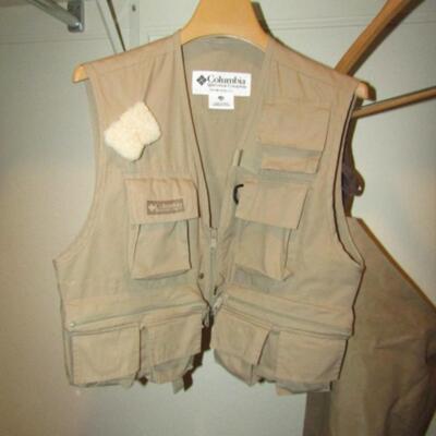 LOT 49  FISHING VEST AND HIP WADERS