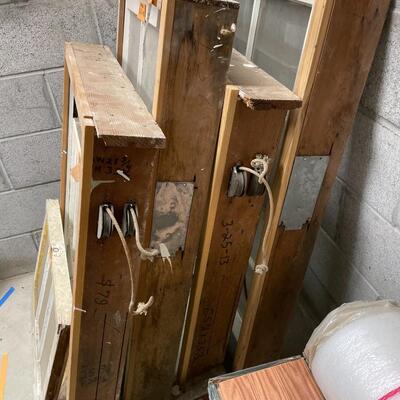 Antique double hung windows