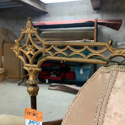 Victorian floor lamp with fringed shade