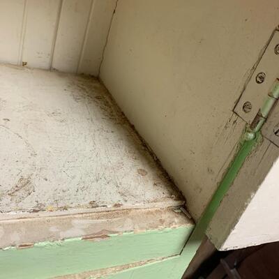 Antique wood pantry cabinet