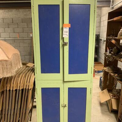 Antique wood pantry cabinet