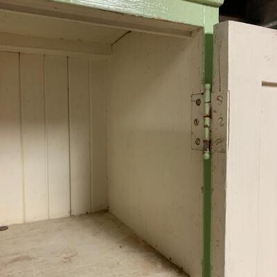 Antique wood pantry cabinet