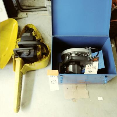 McCulloch Chain saw and Skil saw with cases