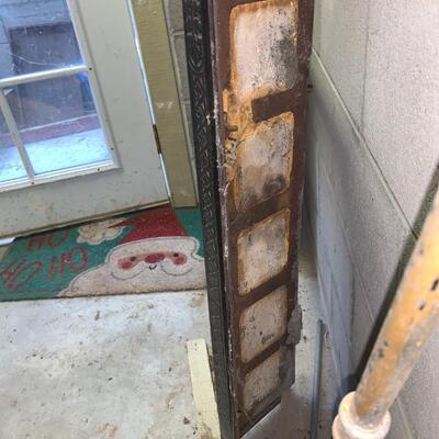 Cast iron and tile fireplace