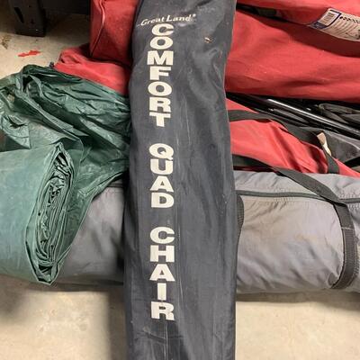 Camping equipment + 9ft market umbrella
