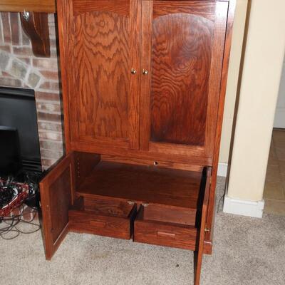 Oak Entertainment Cabinet