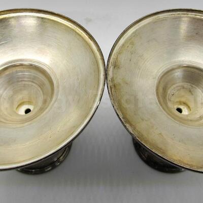 Pair Unweighted Persian 84 Silver Candlesticks