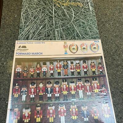 Lot of 2 puzzles Nutcrackers and needles in a haystack